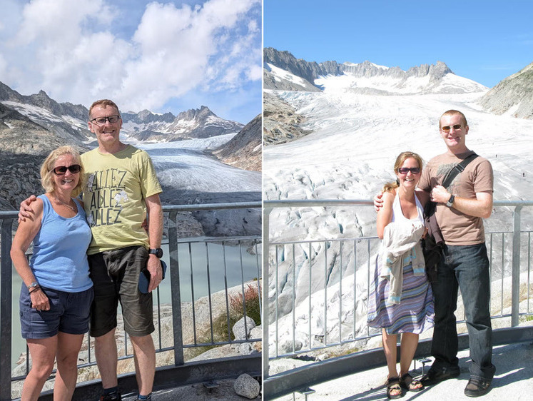 Он тает: туристы показали фото ледника в Альпах с разницей в 15 лет